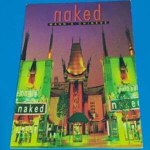 1997 Naked Album Mann's Chinese Vintage Post Card - Neon Green & Purple